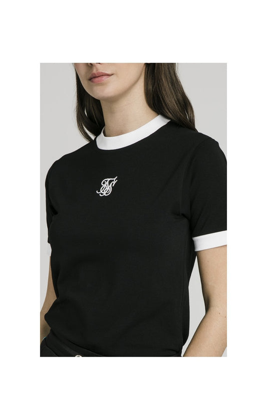 SikSilk Camiseta Ringer  Negro