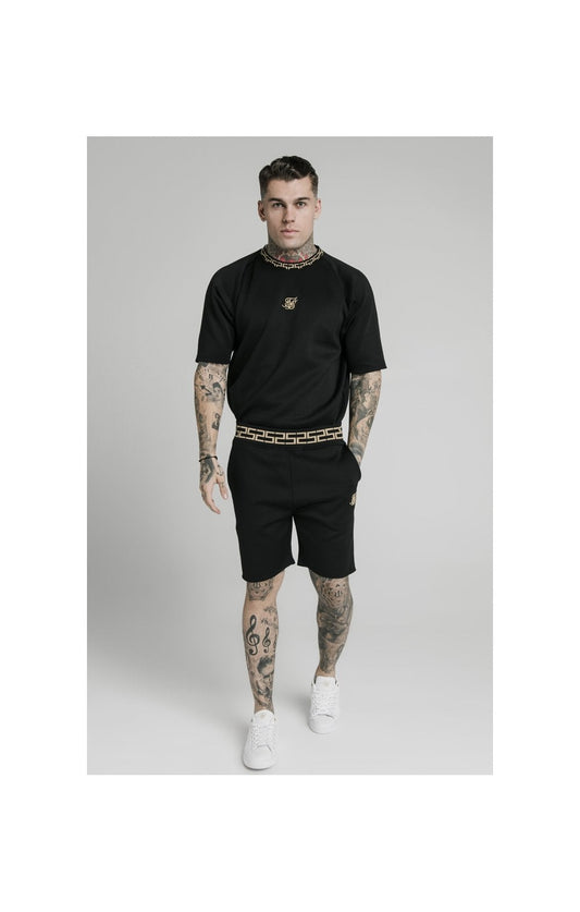 SikSilk Chain Rib Relaxed Shorts - Black