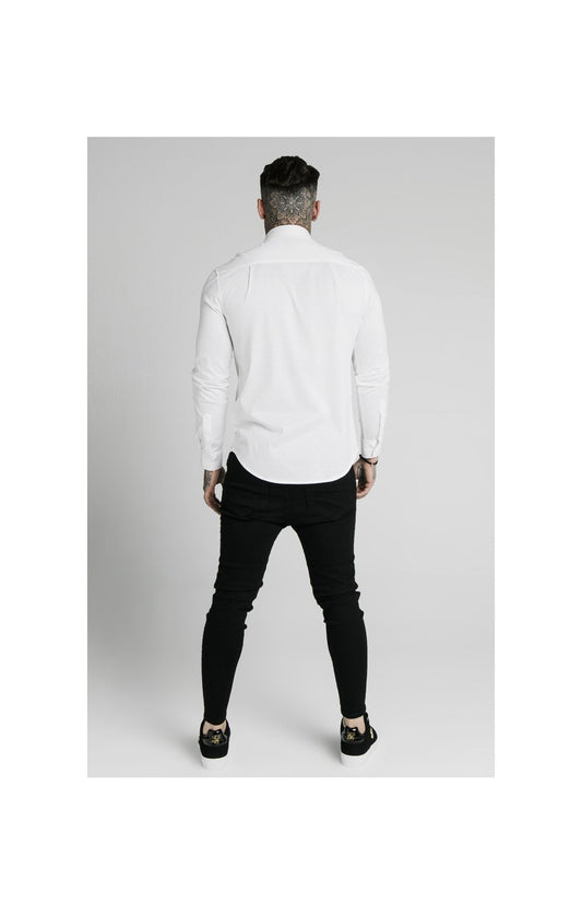 SikSilk L/S Cotton Shirt - White