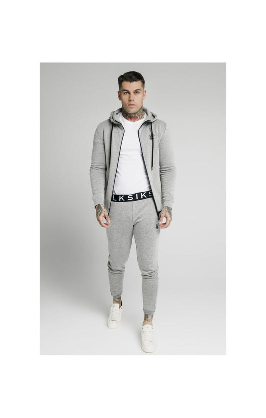 SikSilk Elastic Jacquard Pants - Grey
