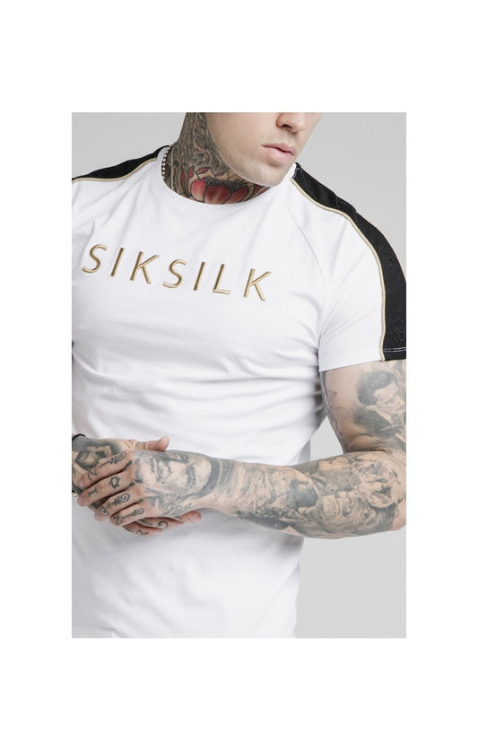 SikSilk S/S Astro Raglan Gym Tee - White