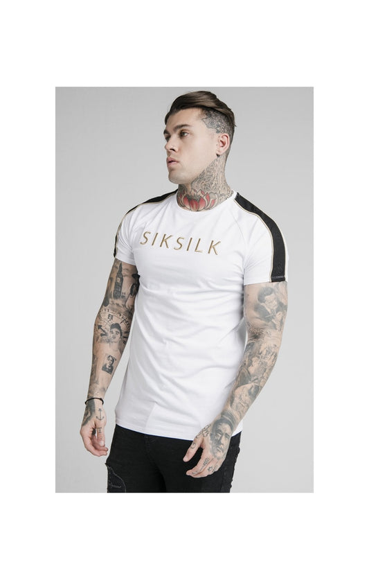 SikSilk S/S Astro Raglan Gym Tee - White