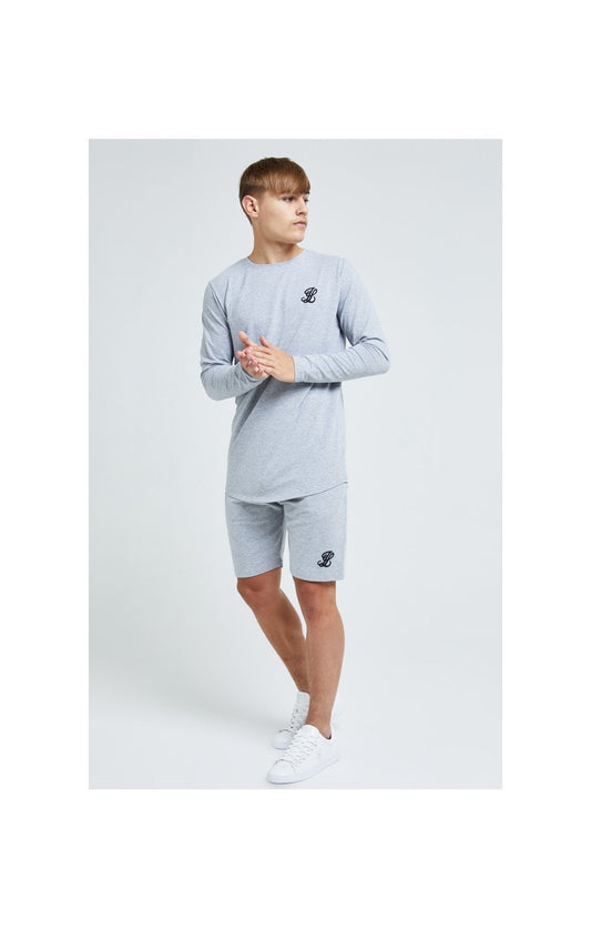 Boys Illusive Grey Marl Essentials Long Sleeve T-Shirt