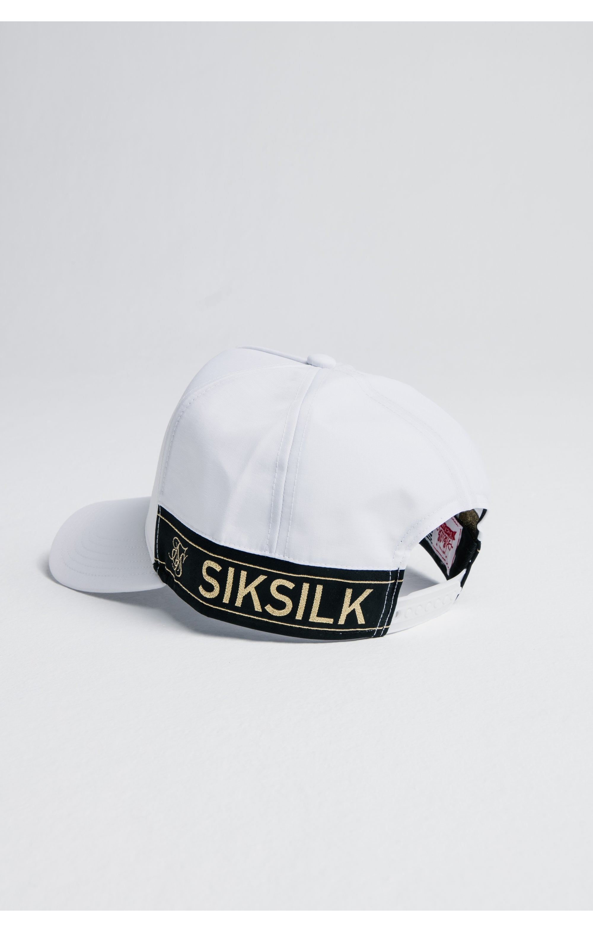 Cargar imagen en el visor de la galería, SikSilk Nylon Tape trucker - White &amp; Gold (3)