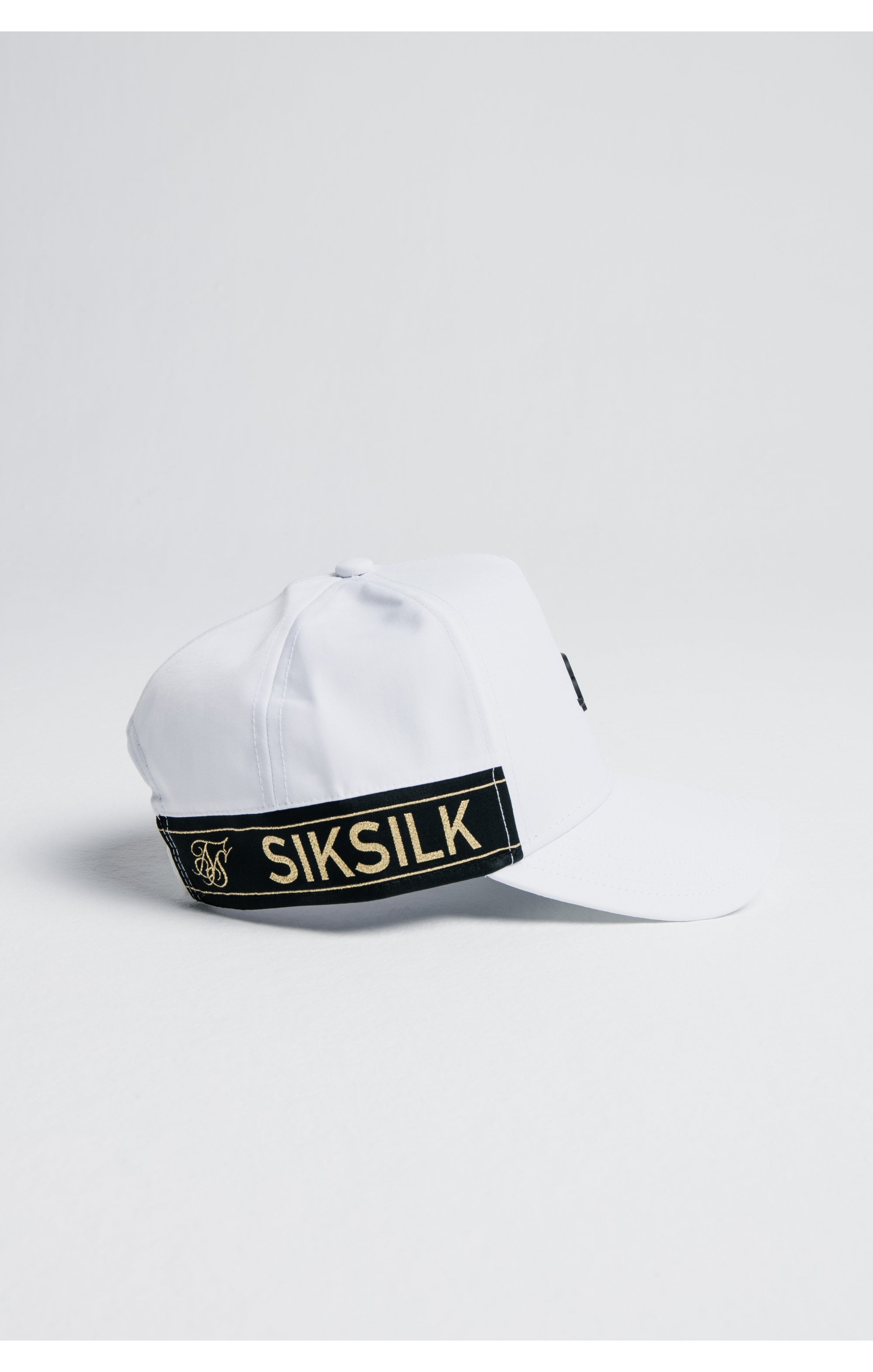 Cargar imagen en el visor de la galería, SikSilk Nylon Tape trucker - White &amp; Gold (2)