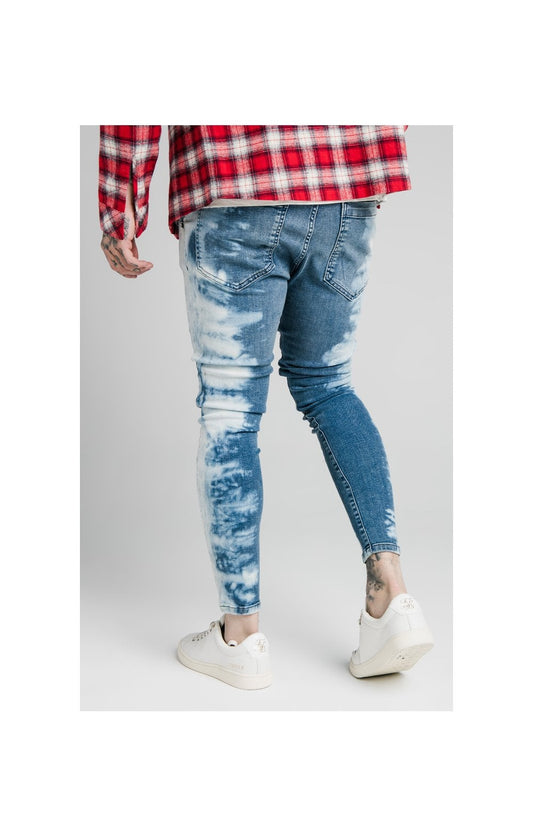 SikSilk Skinny Dip Dye Jeans - Midstone