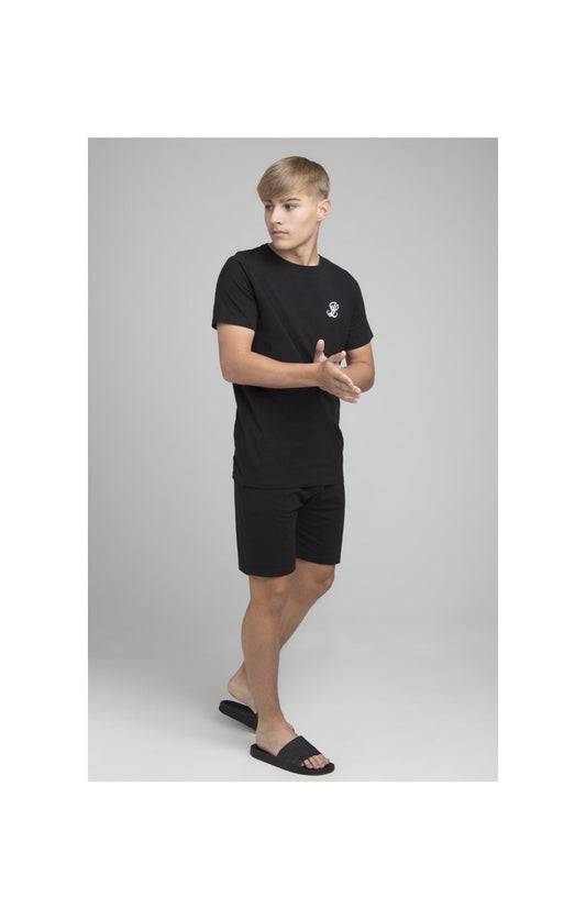 Boys Illusive Black T-Shirt And Short Twin Set