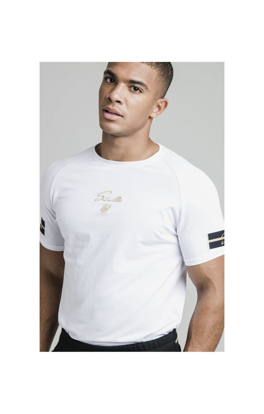 White Raglan Muscle Fit T-Shirt