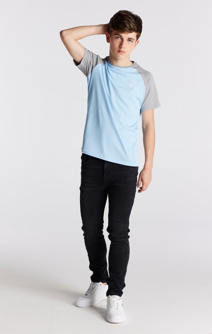 Cargar imagen en el visor de la galería, Boys Illusive Blue Raglan T-Shirt (1)