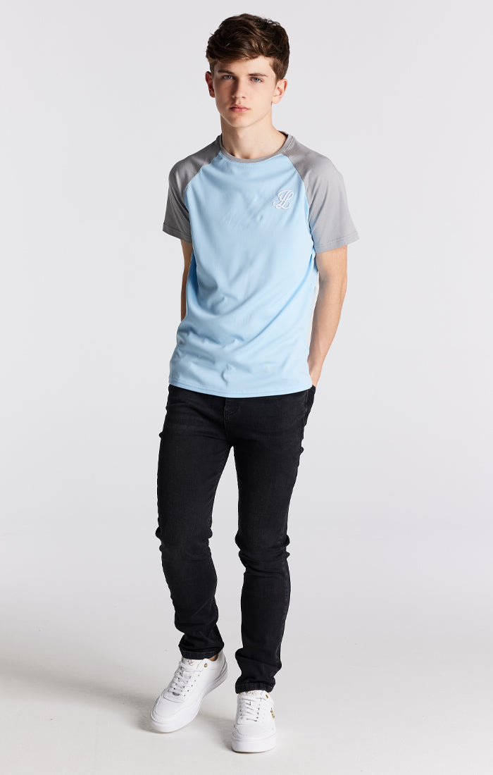 Cargar imagen en el visor de la galería, Boys Illusive Blue Raglan T-Shirt (2)