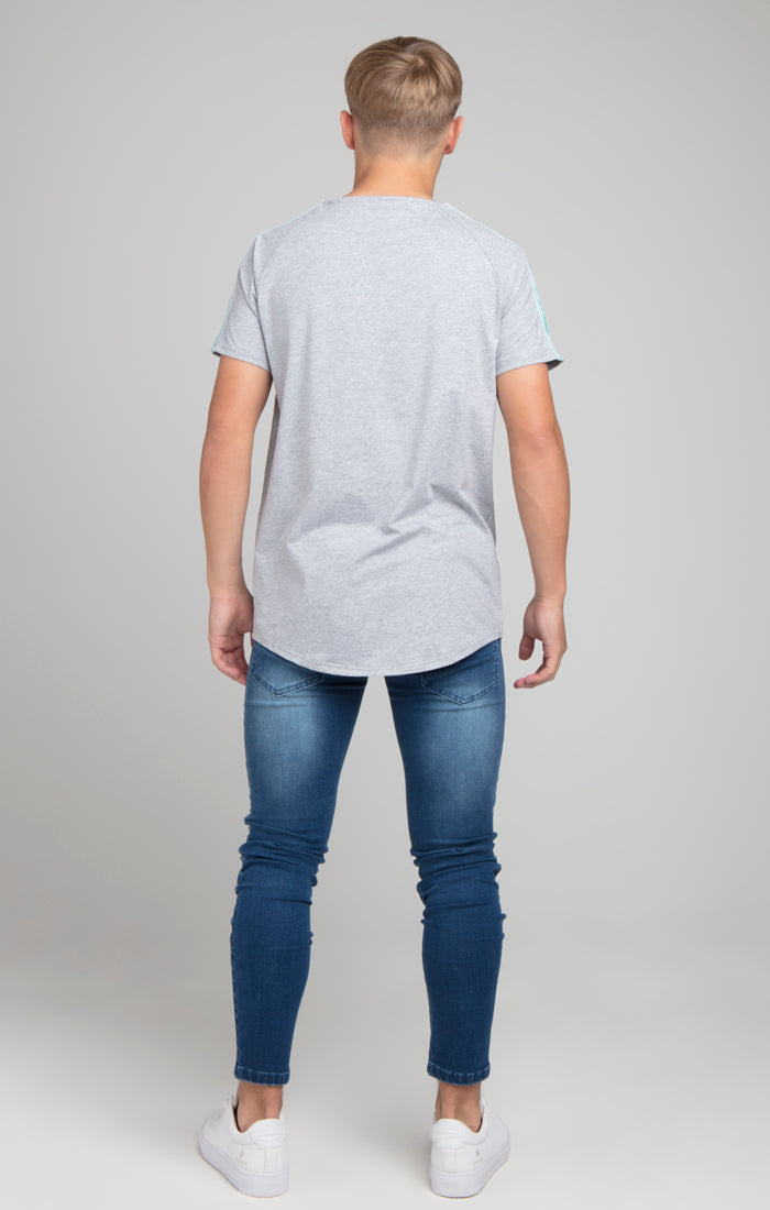 Cargar imagen en el visor de la galería, Boys Illusive Grey Marl Taped T-Shirt (5)