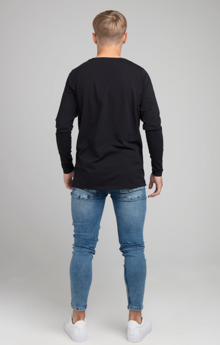 Cargar imagen en el visor de la galería, Boys Illusive Black Essentials Long Sleeve T-Shirt (2)