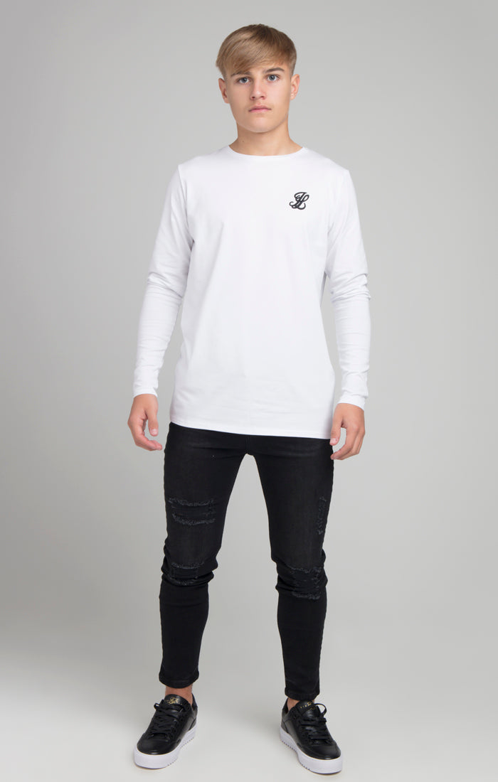 Cargar imagen en el visor de la galería, Boys Illusive White Essentials Long Sleeve T-Shirt (3)
