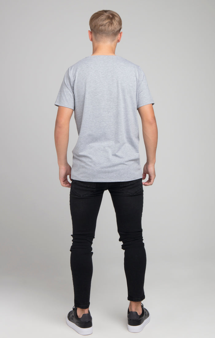 Cargar imagen en el visor de la galería, Boys Illusive Grey Marl Essentials Short Sleeve T-Shirt (2)