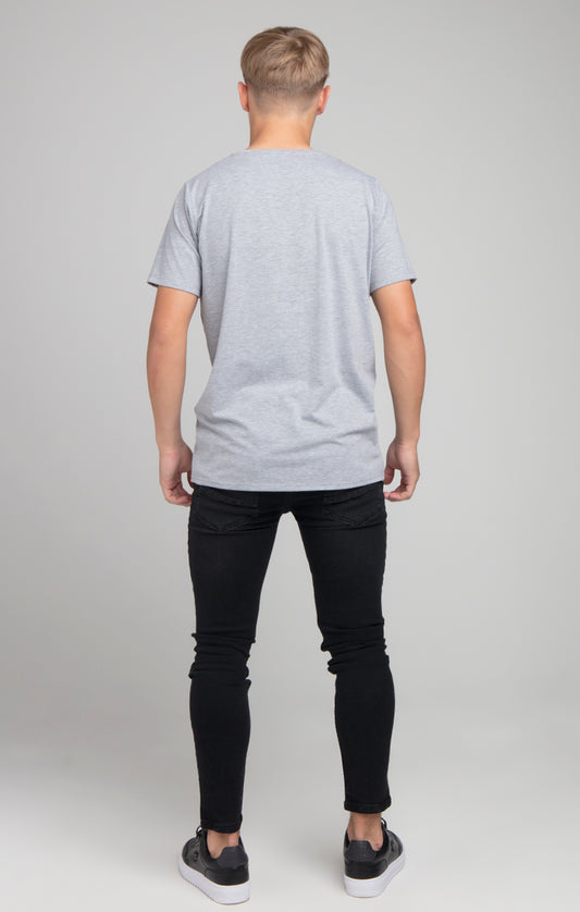 Boys Illusive Grey Marl Essentials Short Sleeve T-Shirt