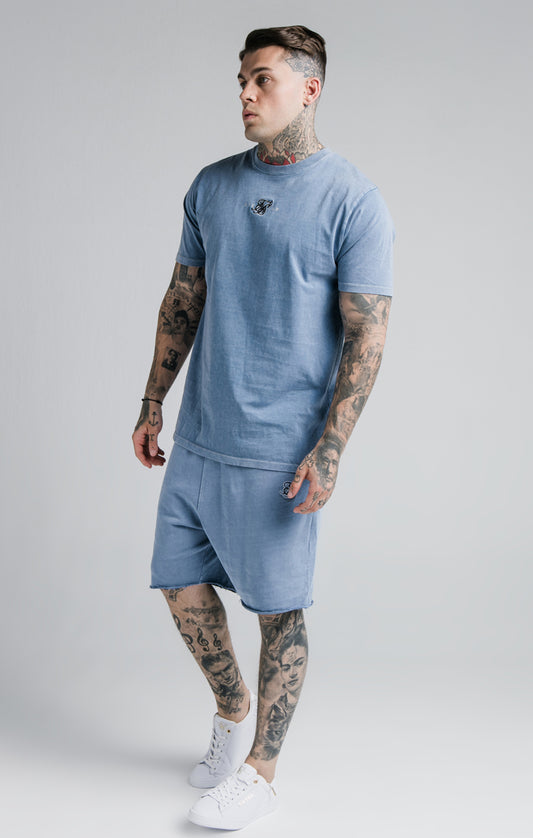 SikSilk S/S Standard Fit Tee - Washed Blue