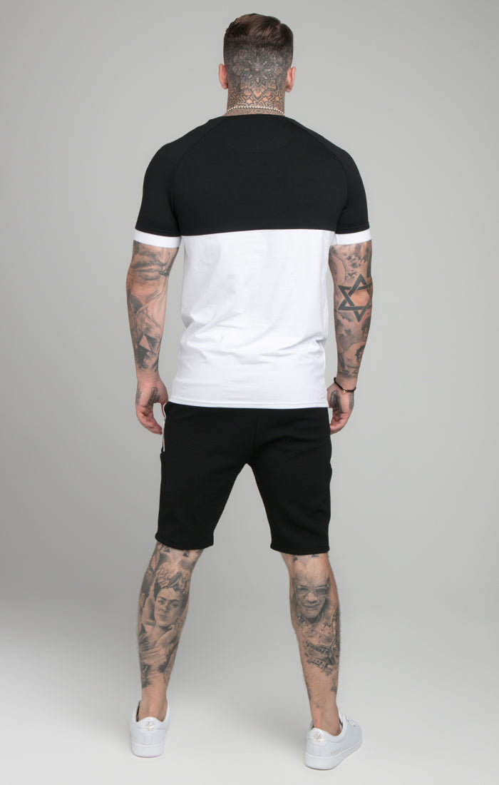 Laad de afbeelding in de Galerij viewer, Black Elastic Cuff T-Shirt (3)