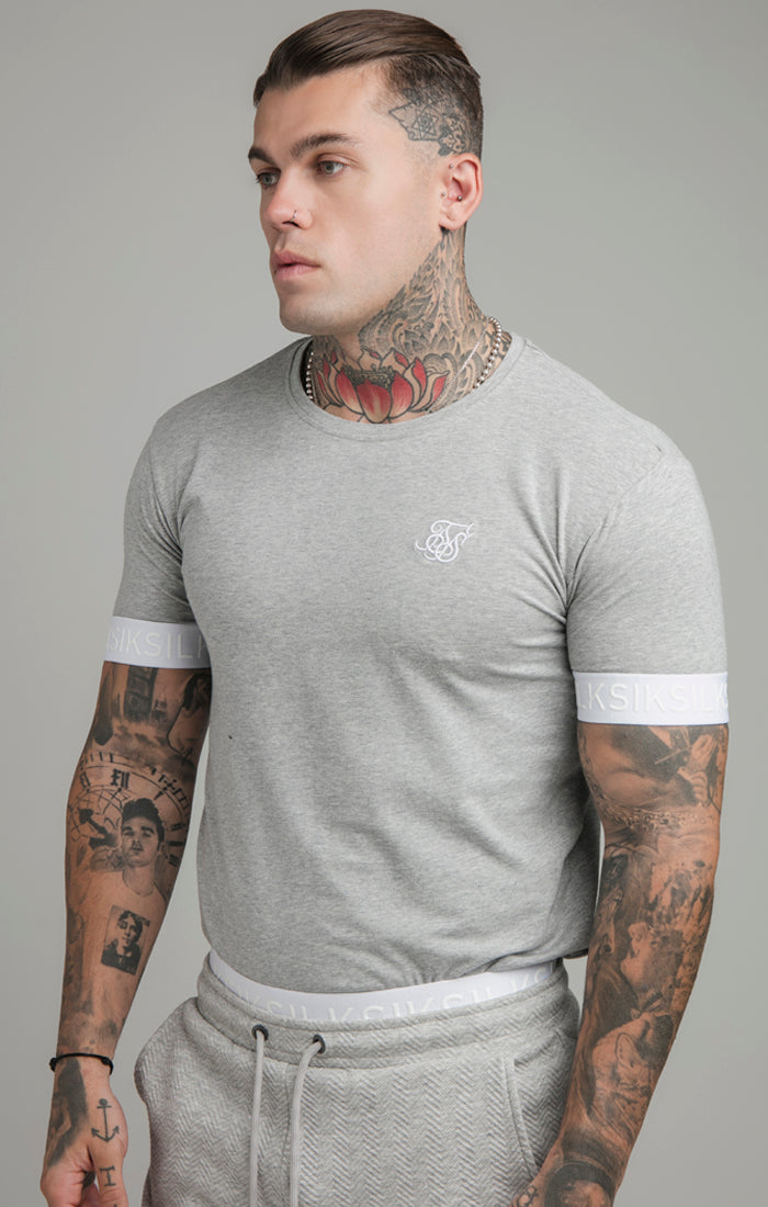 Cargar imagen en el visor de la galería, Grey Elastic Cuff T-Shirt