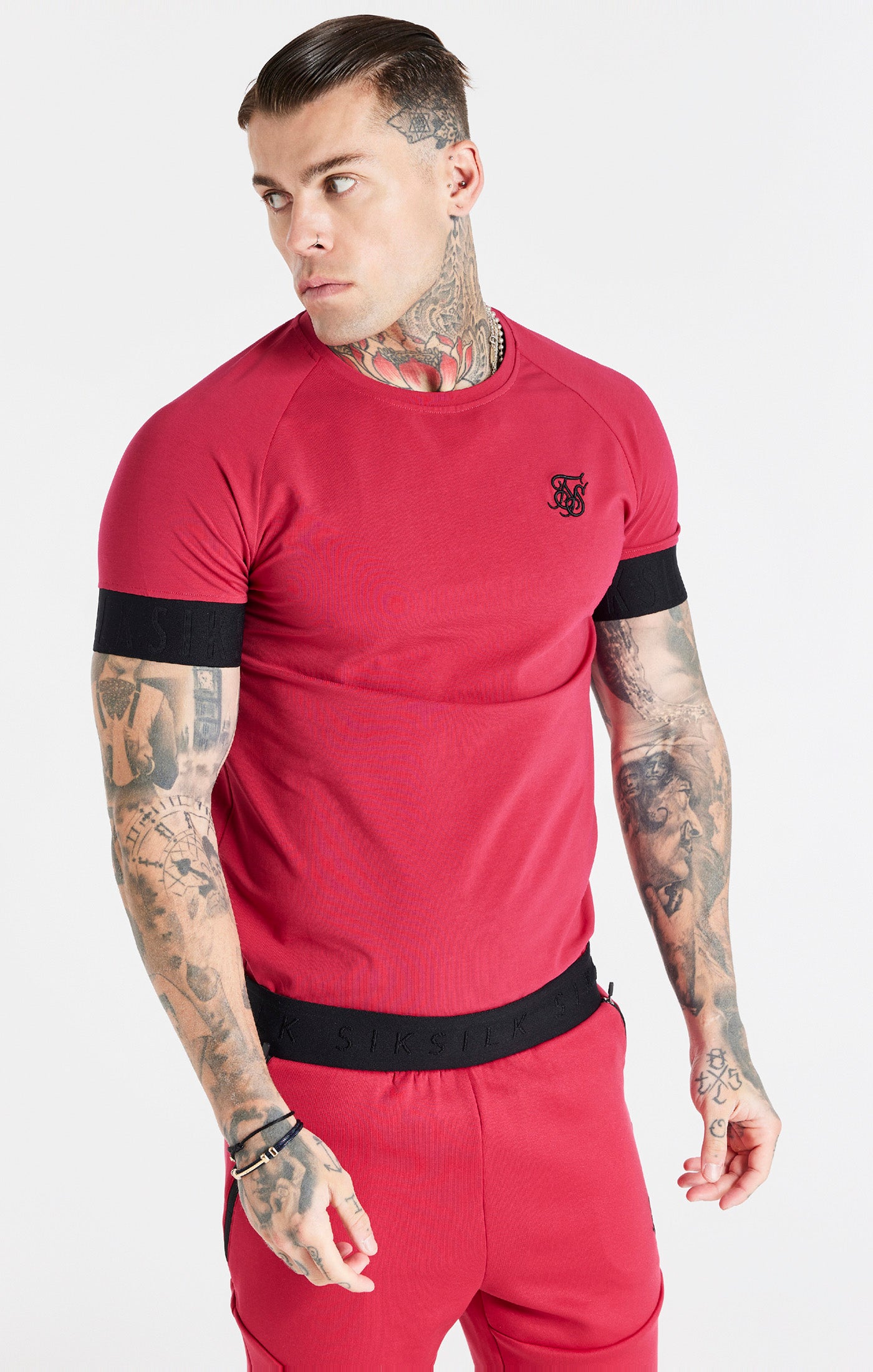 Laad de afbeelding in de Galerij viewer, Pink Elastic Cuff T-Shirt