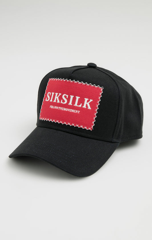 SikSilk Vintage Cross Stitch Trucker - Black