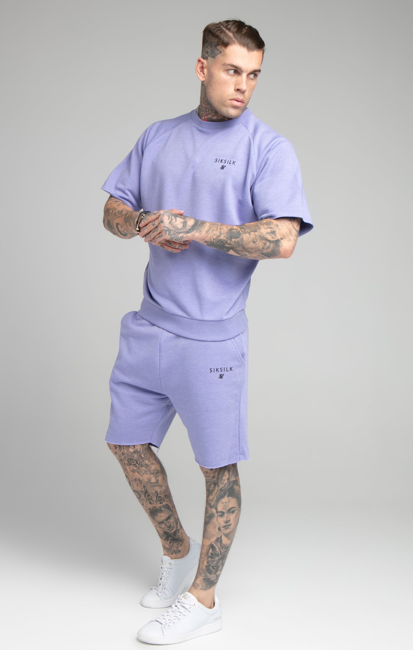 Cargar imagen en el visor de la galería, Purple Marl Relaxed Crew Sweatshirt (3)