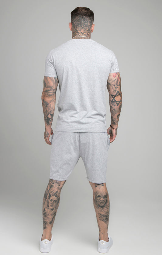 Grey Marl Short And T-Shirt Twin Set