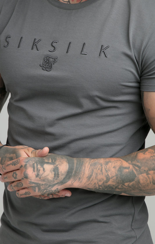 SikSilk Hybrid Pro Gym Tee - Dark Grey