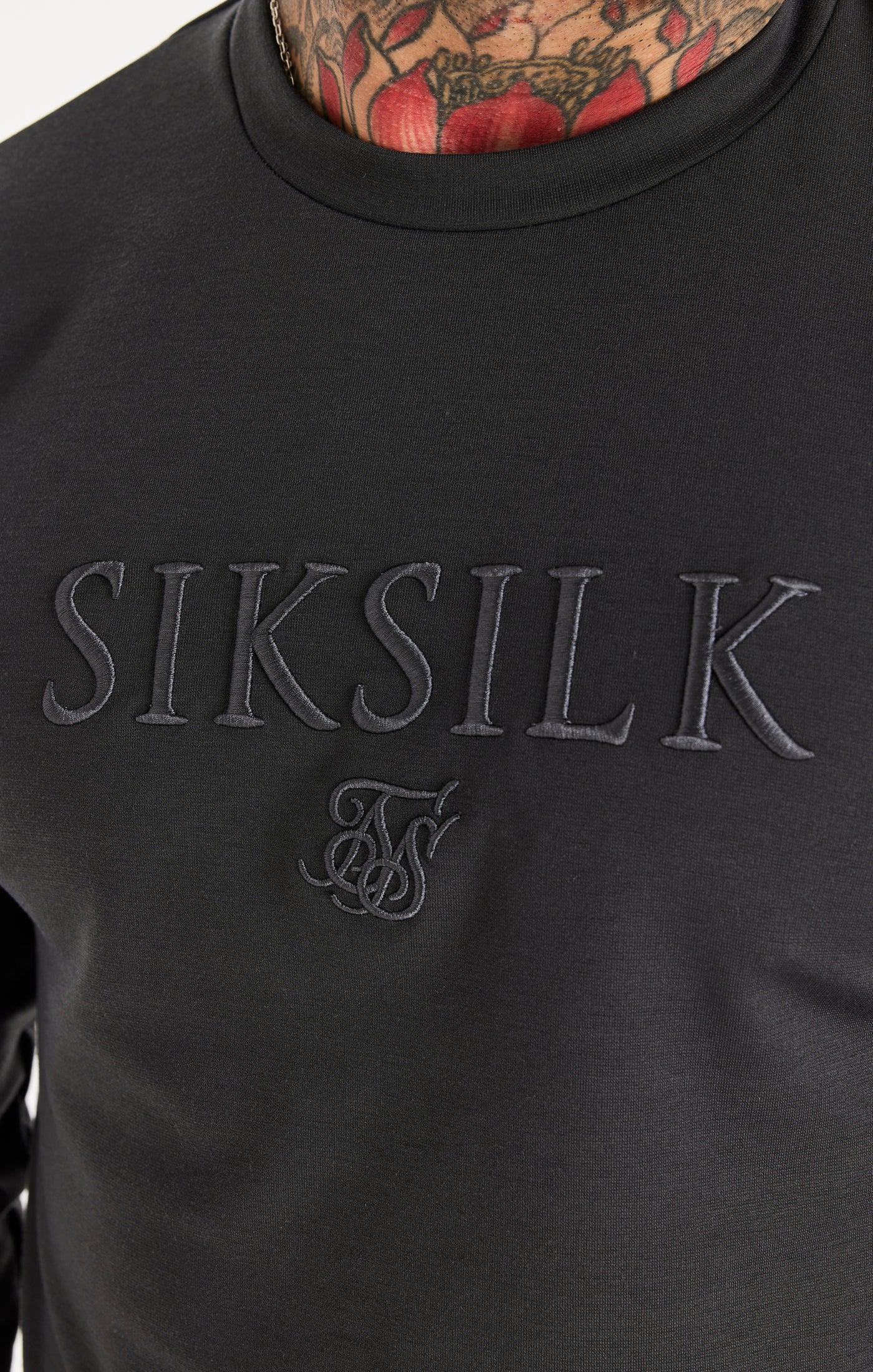 Cargar imagen en el visor de la galería, SikSilk Elevate Crew Sweater - Grey (1)