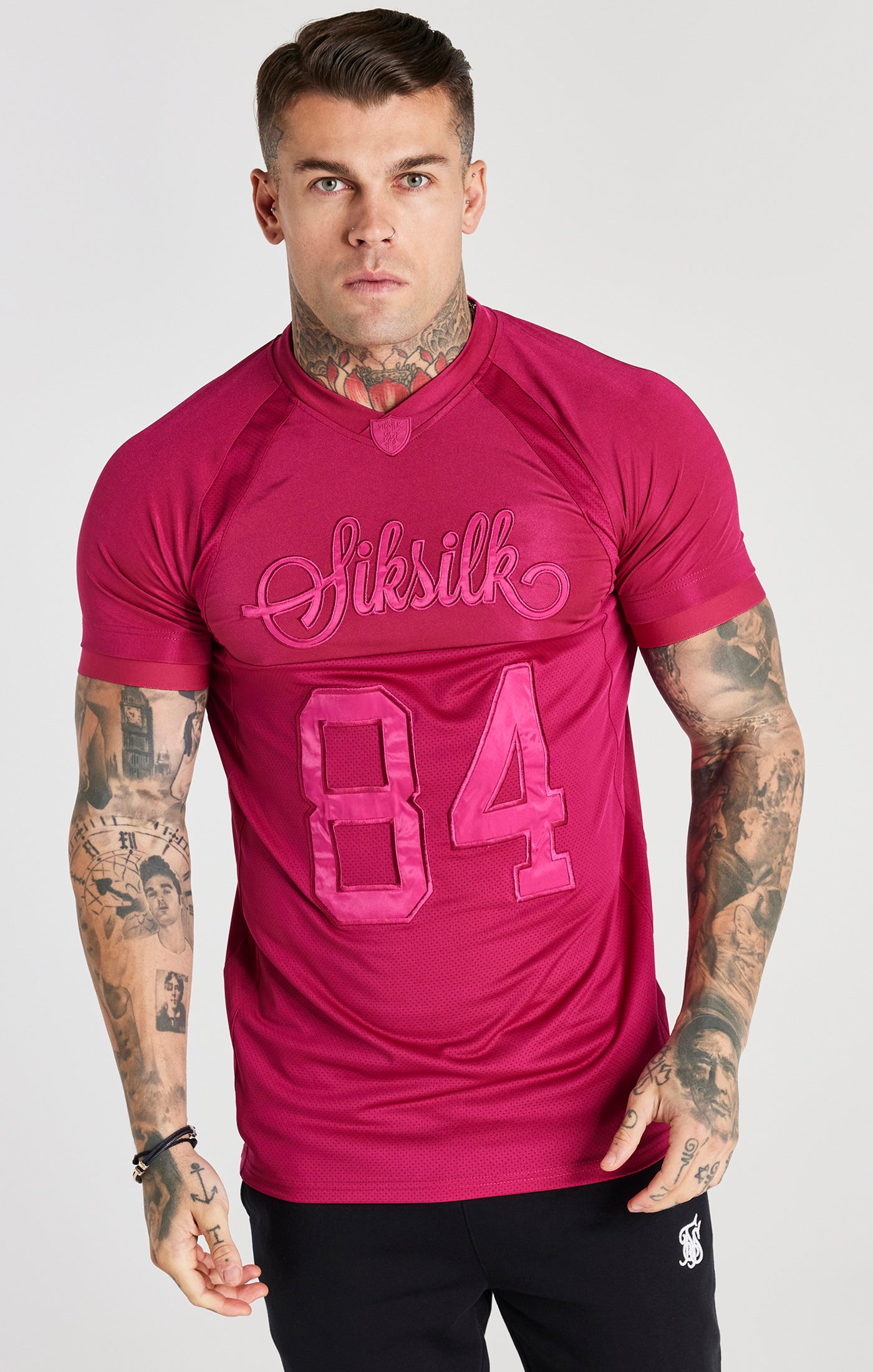 Laad de afbeelding in de Galerij viewer, Camiseta deportiva elástica SikSilk - Rosa (4)