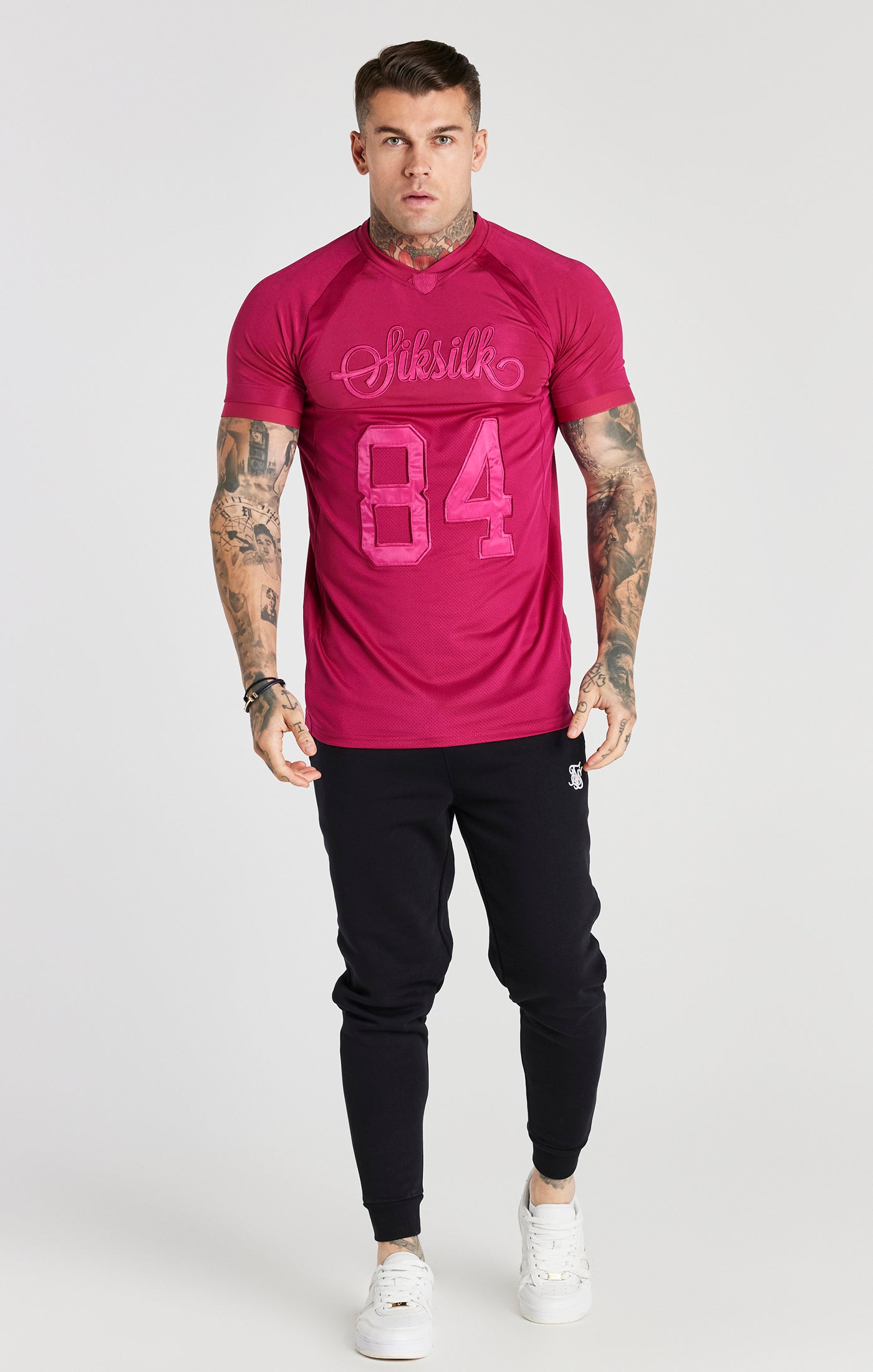 Laad de afbeelding in de Galerij viewer, Camiseta deportiva elástica SikSilk - Rosa (1)