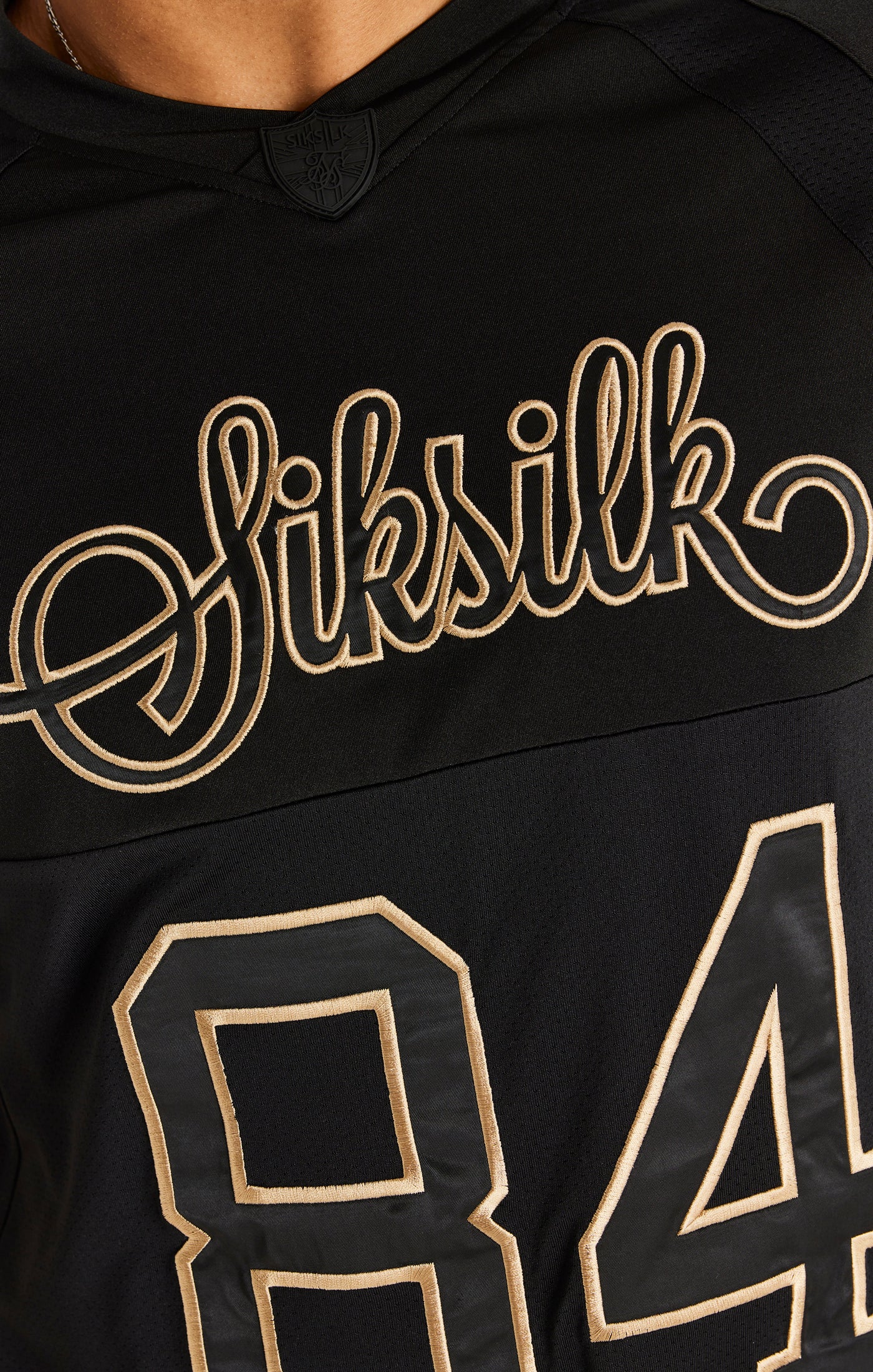 Cargar imagen en el visor de la galería, Camiseta técnica de deporte SikSilk Retro de manga corta - Negro (1)