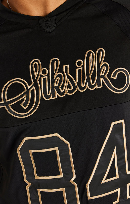 Camiseta técnica de deporte SikSilk Retro de manga corta - Negro