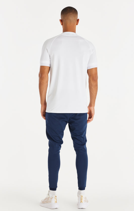 Camiseta técnica de deporte SikSilk Retro de manga corta - Blanco