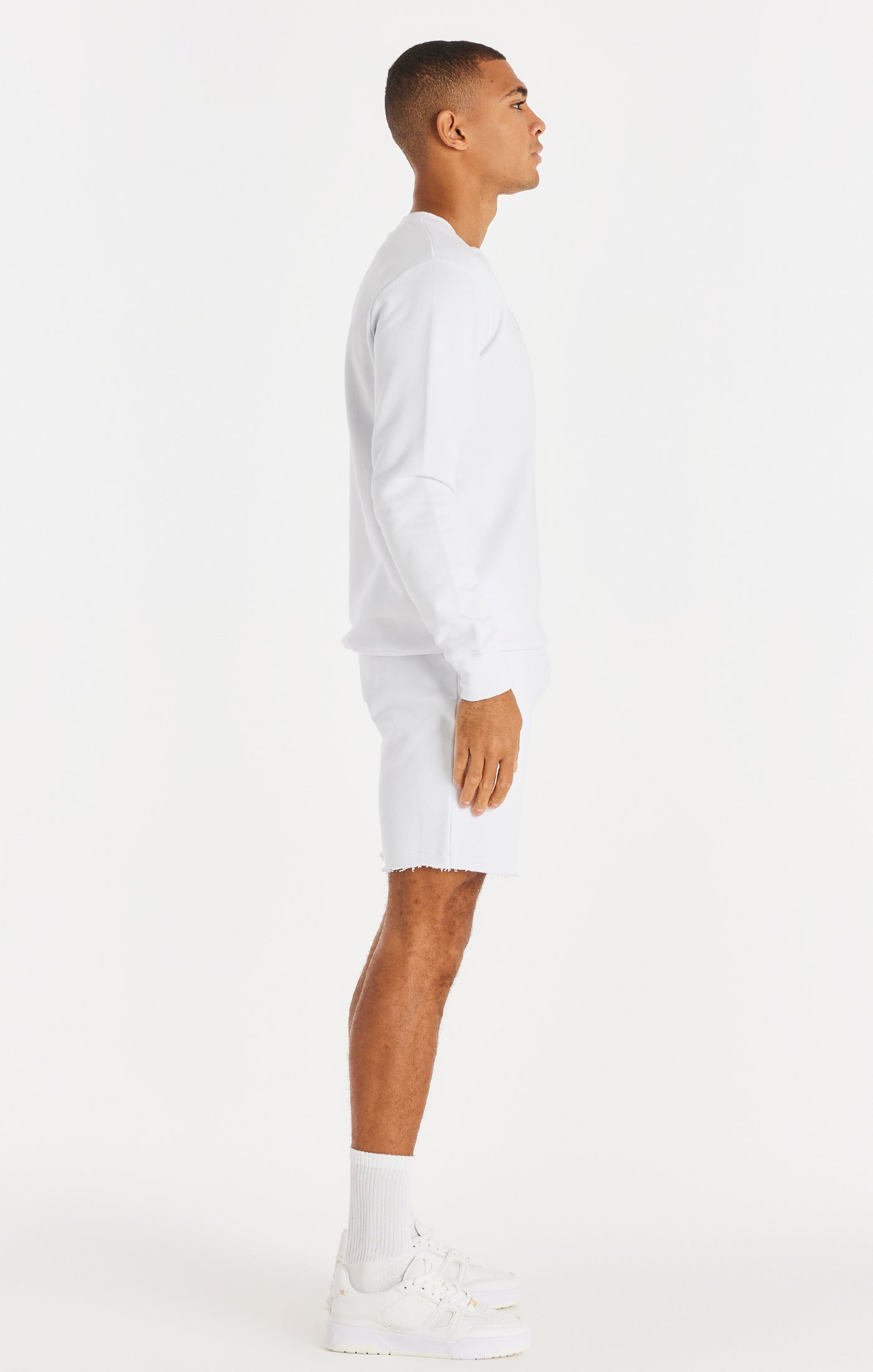 Cargar imagen en el visor de la galería, SikSilk Long Sleeve Utility Flight Sweater - White (5)