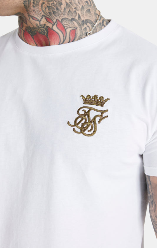 Camiseta de deporte Messi X SikSilk - Blanco y dorado