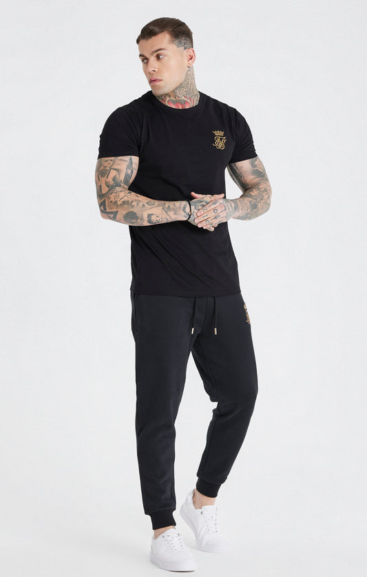Camiseta de deporte Messi X SikSilk - Negro y dorado