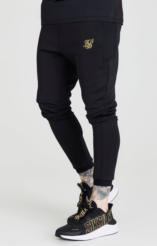 Pantalón deportivo ajustado SikSilk Retro - Negro