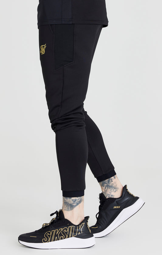 Pantalón deportivo ajustado SikSilk Retro - Negro