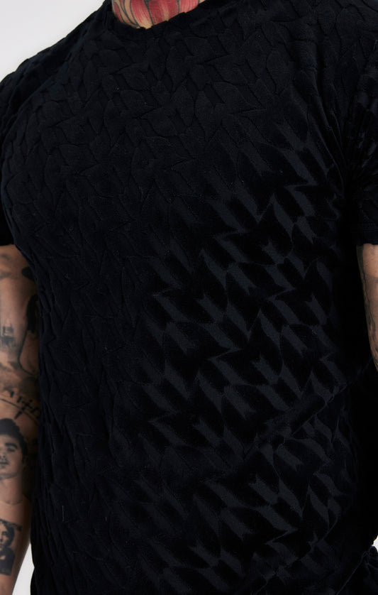 Camiseta Messi X SikSilk de tela de jacquard - Negro