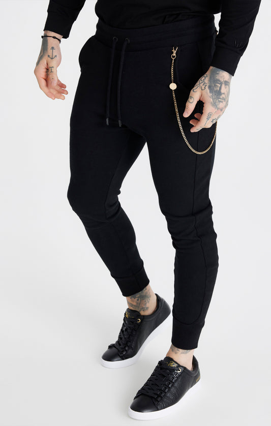 Pantalones Messi X SikSilk de chándal paneles con cadena - Negro