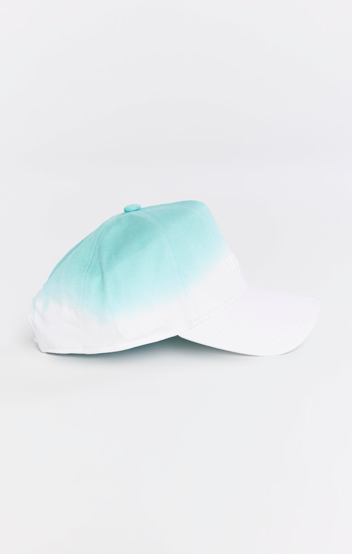 Cargar imagen en el visor de la galería, Gorra trucker SikSilk de algodón con degradado - Verde azulado y blanco (2)