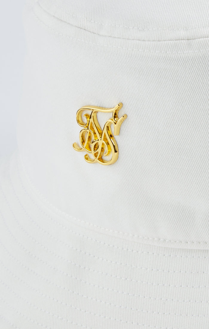 Cargar imagen en el visor de la galería, White And Gold Bucket Hat (1)