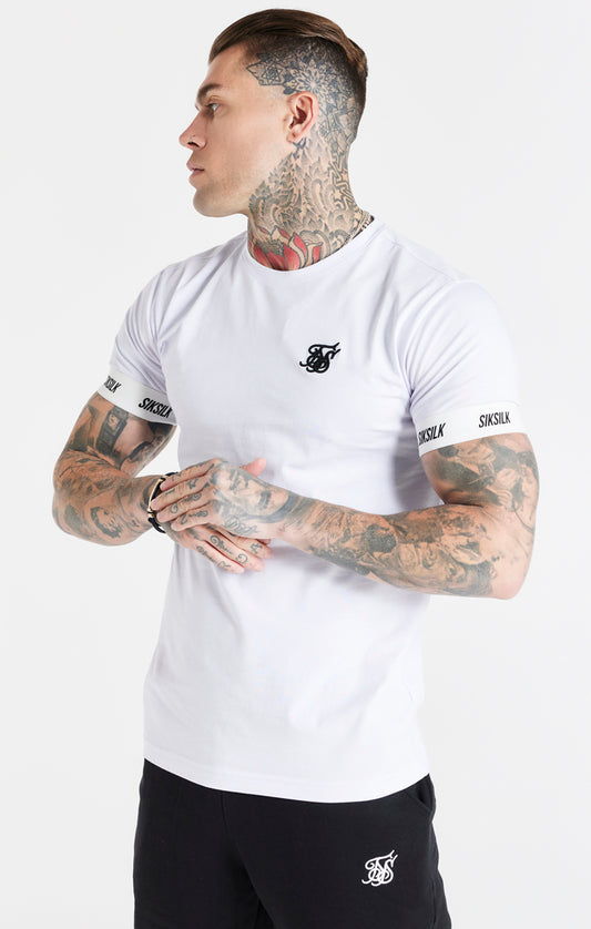 Camiseta técnica SikSilk con dobladillo recto - Blanco