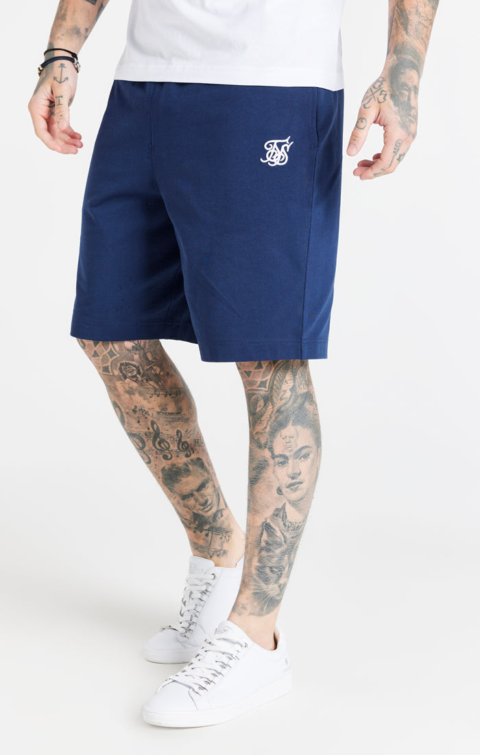 Cargar imagen en el visor de la galería, Pantalones cortos de jersey SikSilk Core - Azul marino