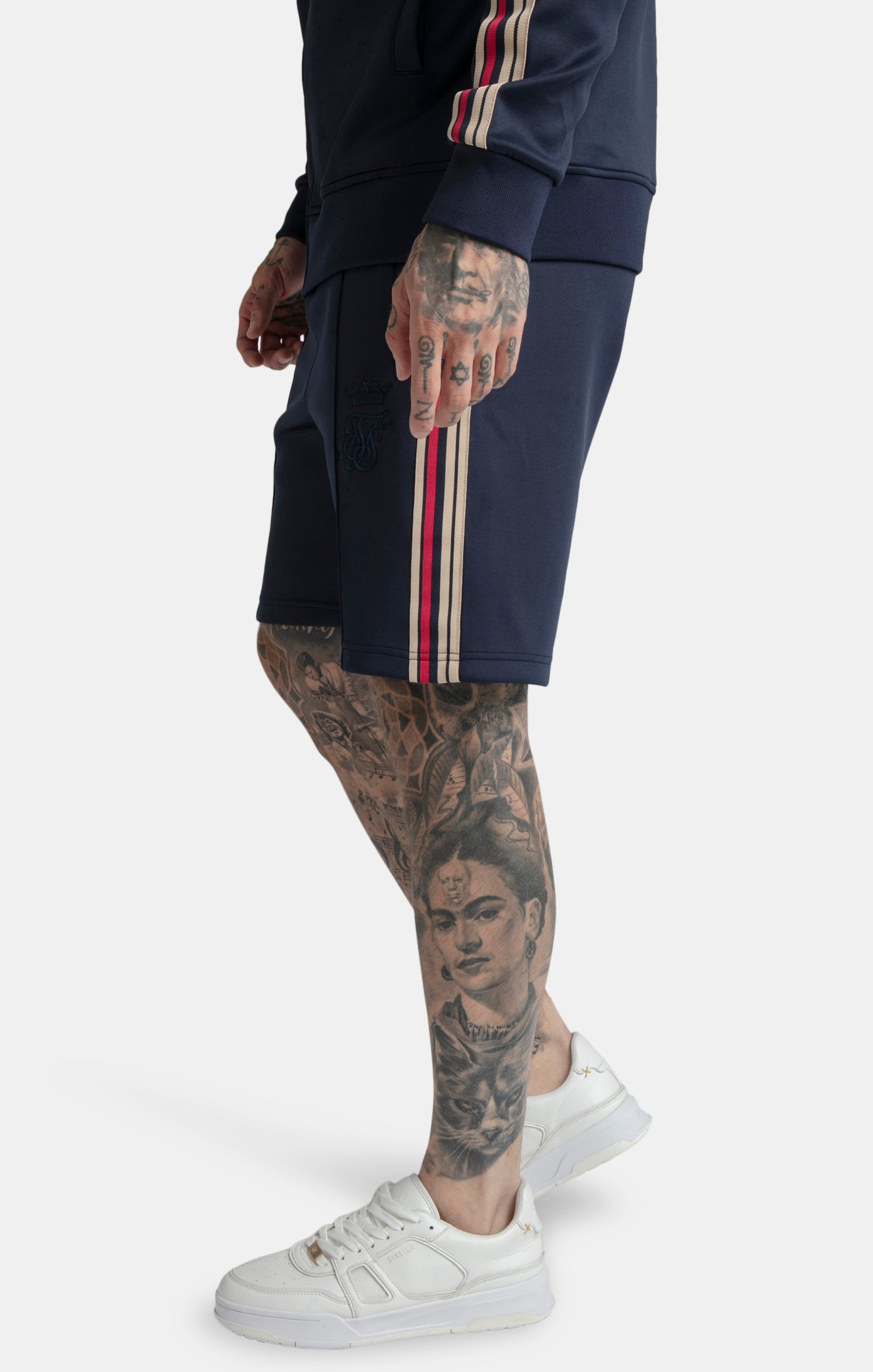 Cargar imagen en el visor de la galería, Pantalones cortos anchos Messi X SikSilk - Azul marino (1)
