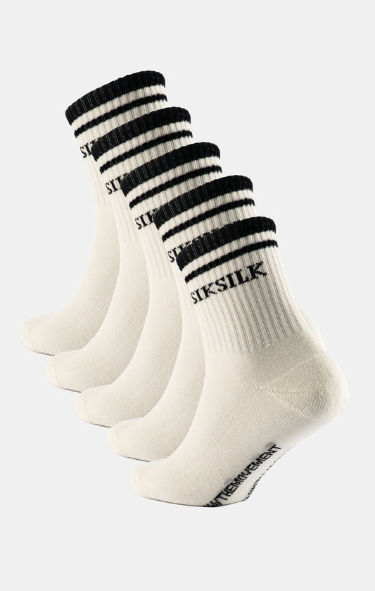 Pack de 5 pares de calcetines SikSilk - Crudo