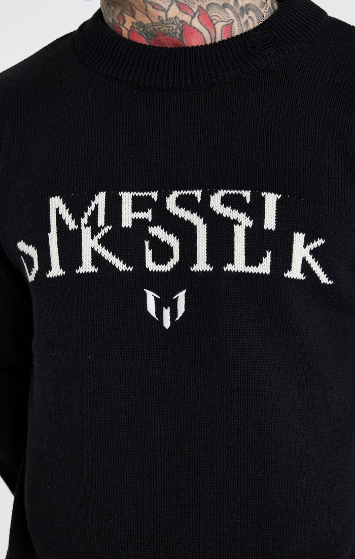 Cargar imagen en el visor de la galería, Jersey de punto Messi X SikSilk Division - Negro (3)