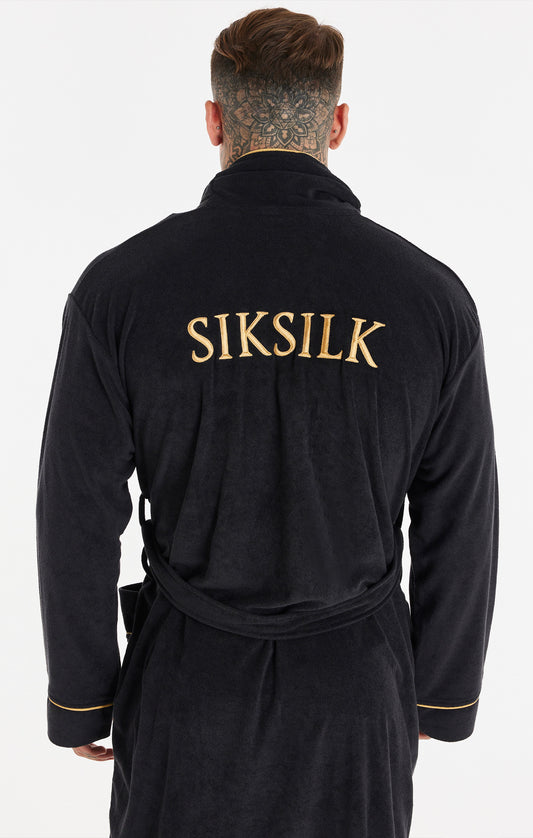 Bata SikSilk con logo - Negro