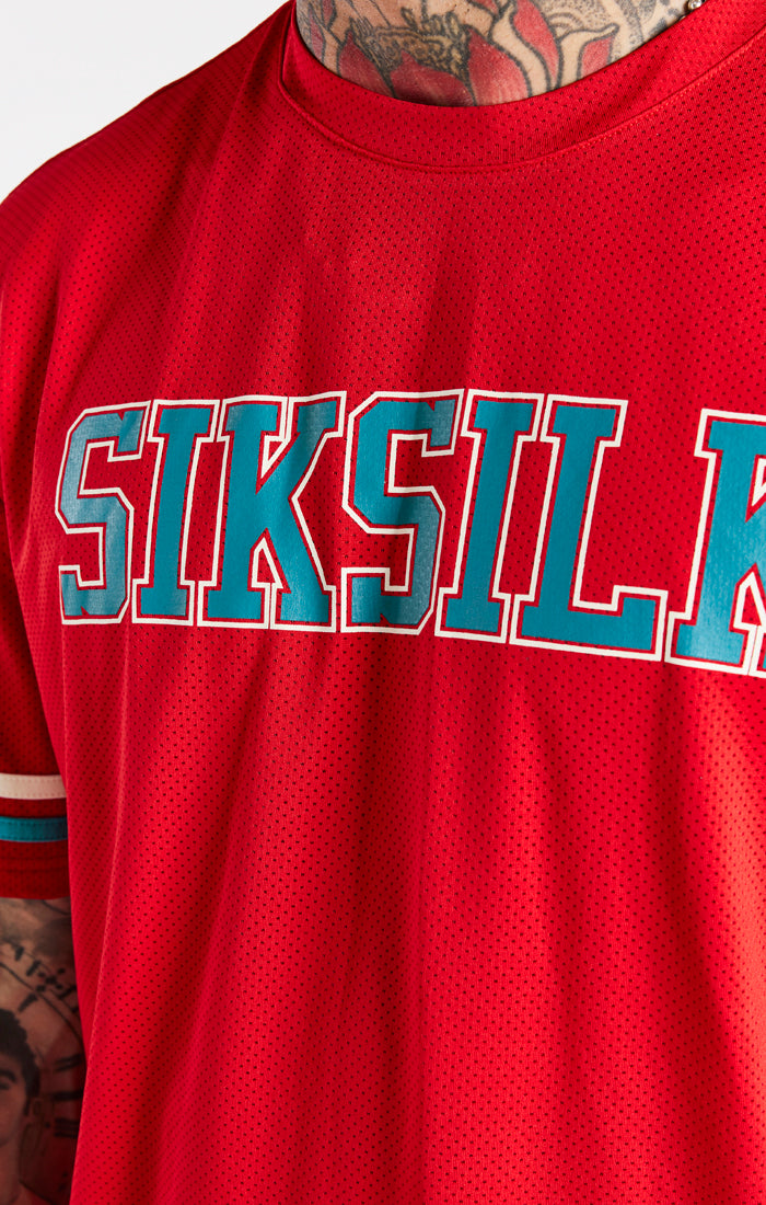 Cargar imagen en el visor de la galería, Red Green Space Jam x SikSilk Baseball T-Shirt (1)