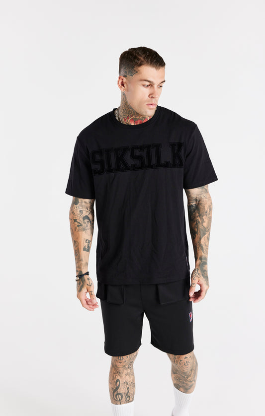 Black Space Jam x SikSilk Flock T-Shirt